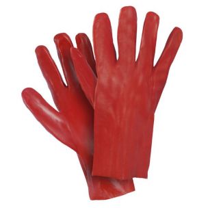 Rukavice KADO, máčené v PVC, červené, vel. 10